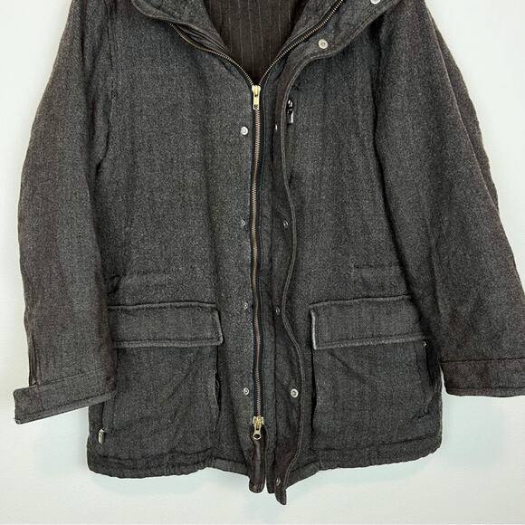 Ermenegildo Zegna Elements Wool Cashmere Fur Lamb Leather Brown Coat Mens Sz XL - Picture 5 of 16